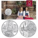 . 1 aaaaaacoin @PLATA BLISTER@ AUSTRIA 10 EUROS 2025 LINO DIRNDL Serie TRAJES TRADICIONALES 1ª MONEDA SIN CIRCULAR