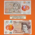 . @ÚLTIMO BILLETE de ISABEL II@ INGLATERRA 10 LIBRAS 2020 SIR WINSTON CHURCHILL Pick 395 @NUEVO + DOBLECES@