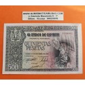 ESPAÑA 500 PESETAS 21 de OCTUBRE de 1940 ENTIERRO del CONDE ORGAZ Serie 1758082 @RARO BILLETE@