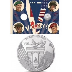 . 1 aaaacoin @Tirada 10.000@ FRANCIA 10 EUROS 2025 DÍA DE LA VICTORIA - V-E DAY 2ª Guerra Mundial MONEDA DE PLATA Blister