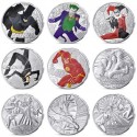 . 1 aaaaaaacoin @DC COMICS@ FRANCIA 10 EUROS 2025 DC COMICS Serie 1ª BATMAN, JOKER, SUPERMAN 9 MONEDAS DE PLATA COLORES ÁLBUM