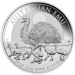 . 1 aaaaaacoin @30/MAYO Envío@ AUSTRALIA 1 DOLAR 2025 AUSTRALIAN EMU MONEDA DE PLATA OZ ONZA Charles III