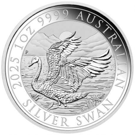 . 1 aaaaaacoin AUSTRALIA 1 DOLAR 2025 CISNE Silver Swan MONEDA DE PLATA cápsula Dollar ONZA OZ