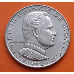 MONACO 1 FRANCO 1982 PRINCIPE RAINIERO III KM.140 MONEDA DE NICKEL SC- 1 Franc Principado de