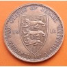 JERSEY 1/12 de SHILLING 1911 REY JORGE V y ESCUDO KM.12 MONEDA DE BRONCE MBC+ Balwick of Jersey