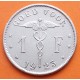 BELGICA 1 FRANCO 1923 ALEGORIA FEMENINA Rey ALBERTO I Leyenda GOED VOOR KM.90 MONEDA DE NICKEL EBC Belgium