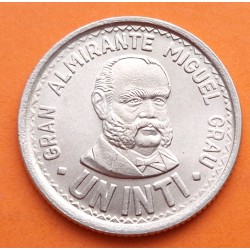 PERU 1 INTI 1986 GRAN ALMIRANTE MIGUEL GRAU KM.296 MONEDA DE NICKEL EBC+ BANCO CENTRAL DE RESERVA