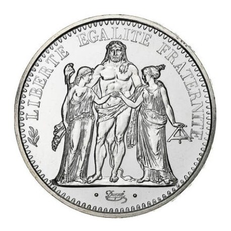 @VER FOTOS@ FRANCIA 10 FRANCOS 1970 HERCULES TRES GRACIAS KM.932 MONEDA DE PLATA SC + SOMBRA France silver 10 Francs R/2