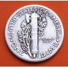@ESCASA@ ESTADOS UNIDOS 10 CENTAVOS DIME 1916 P MERCURY KM.140 MONEDA DE PLATA MBC USA 10 Cents silver coin