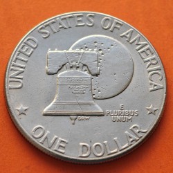 ESTADOS UNIDOS 1 DOLAR 1976 D EISENHOWER Tipo 2 LETRAS FINAS KM.206 MONEDA DE NICKEL SC- USA $1 Dollar