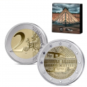 . 1 aaaaaacoin @PROOF INVERSO - ESTUCHE@ FRANCIA 2 EUROS 2025 MUSEO DEL LOUVRE 1ª MONEDA CONMEMORATIVA France INVERSE
