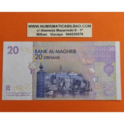 MARRUECOS 20 DIRHAMS 2005 CASABLANCA - REY HASSAN VI Pick 68A BILLETE MBC++ Morocco banknote