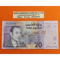 MARRUECOS 20 DIRHAMS 2005 CASABLANCA - REY HASSAN VI Pick 68A BILLETE MBC++ Morocco banknote