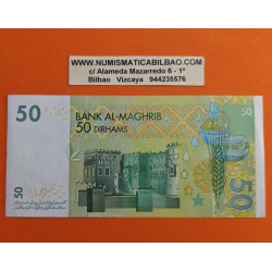 MARRUECOS 50 DIRHAMS 2002 REY HASSAN VI y FORTALEZA Pick 69A BILLETE MBC++ Morocco banknote