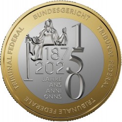 . 1 aaaaaaaacoin @ENVÍO HOY@ SUIZA 10 FRANCOS 2025 B JUSTICIA SUPREMA MONEDA BIMETALICA SC Switzerland 10 Francs