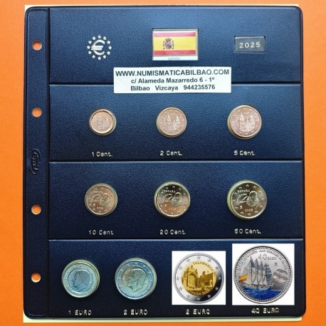 . 1 aaaaaaacoin @4/JUNIO EnvíoY@ HOJA PARDO + ESPAÑA MONEDAS EURO 2025 + 2 EUROS 2025 SALAMANCA + 40 EUROS 2025 PLATA LEONOR