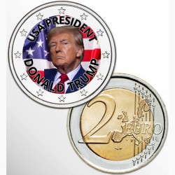 . 1 aaaaaaaacoin @ENVÍO HOY@ ESTADOS UNIDOS 2 EUROS 2025 PRESIDENTE DONALD TRUMP @MONEDA CONMEMORATIVA NO OFICIAL@