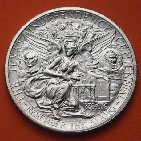 . @LUJO@ ESTADOS UNIDOS 1/2 DOLAR 1935 P CENTENARIO DEL ESTADO DE TEXAS FUERTE EL ALAMO MONEDA DE PLATA Half Dollar Silver
