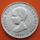 ESPAÑA 5 PESETAS 1889 * 18 89 MPM REY ALFONSO XIII KM.689 MONEDA DE PLATA (DURO) Spain silver R/1