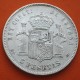 ESPAÑA 5 PESETAS 1889 * 18 89 MPM REY ALFONSO XIII KM.689 MONEDA DE PLATA (DURO) Spain silver R/1
