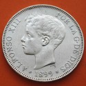 @ULTIMO DURO ACUÑADO@ ESPAÑA 5 PESETAS 1899 * 18 99 SGV REY ALFONSO XIII KM.707 MONEDA DE PLATA Spain silver R/1