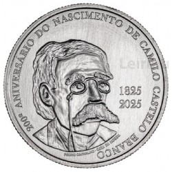. 1 aaaaaaaacoin @ENVIO HOY@ PORTUGAL 5 EUROS 2025 CAMILO CASTELO BLANCO 1º MONEDA NICKEL SC CONMEMORATIVA