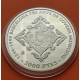 . 1 moneda + CÁPSULA x ESPAÑA 2000 PESETAS 1999 BARCELONA 750 ANYS DE GOVERN MONEDA DE PLATA NO ESTUCHE FNMT 0,80 ONZAS