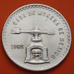 . @UNA ONZA TROY DE PLATA PURA@ MEXICO 1 ONZA 1980 BALANZA KM.M49 MONEDA DE PLATA MBC+ OZ Mejico R/3