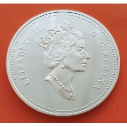 CANADA 1 DOLAR 1995 BAHIA DE HUDSON y BARCO KM.239 MONEDA DE PLATA PROOFLIKE $1 Dollar silver coin