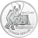 CANADA 1 DOLAR 1997 URSS 25 YEARS ICE HOCKEY SUMMIT SERIES KM.282 MONEDA DE PLATA PROOFLIKE Silver Dollar