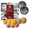 SAN MARINO CARTERA OFICIAL EUROS 2011 SET KMS 1+2+5+10+20+50 CENTIMOS 1 EURO + 2 EUROS 2011 + 5 EUROS PLATA