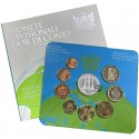 SAN MARINO CARTERA OFICIAL EUROS 2008 SET KMS 1+2+5+10+20+50 CENTIMOS 1 EURO + 2 EUROS 2008 + 5 EUROS PLATA