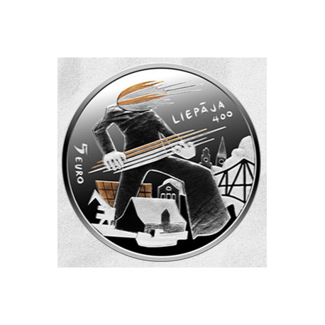 . 1 aaaaaaaacoin @11/JULIO Envío@ LETONIA 5 EUROS 2025 SOL y VIENTO MONEDA DE PLATA y ORO ESTUCHE Tirada 3.000