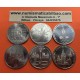 . 6 monedas @ESTUCHE OFICIAL@ RUSIA 1 RUBLO 1977 + 1978 + 1979 + 1980 OLIMPIADA DE MOSCU CCCP NICKEL @LUJO@ URSS Russia Rouble