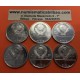 . 6 monedas @ESTUCHE OFICIAL@ RUSIA 1 RUBLO 1977 + 1978 + 1979 + 1980 OLIMPIADA DE MOSCU CCCP NICKEL @LUJO@ URSS Russia Rouble