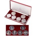 . 6 monedas @ESTUCHE OFICIAL@ RUSIA 1 RUBLO 1977 + 1978 + 1979 + 1980 OLIMPIADA DE MOSCU CCCP NICKEL @LUJO@ URSS Russia Rouble