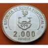 . @TIRADA 195 uds.@ GUINEA ECUATORIAL 2000 EKUELE 1979 MUNDIAL DE FUTBOL ARGENTINA 1978 KM.38 MONEDA DE PLATA PROOF