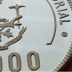. @TIRADA 195 uds.@ GUINEA ECUATORIAL 2000 EKUELE 1979 MUNDIAL DE FUTBOL ARGENTINA 1978 KM.38 MONEDA DE PLATA PROOF