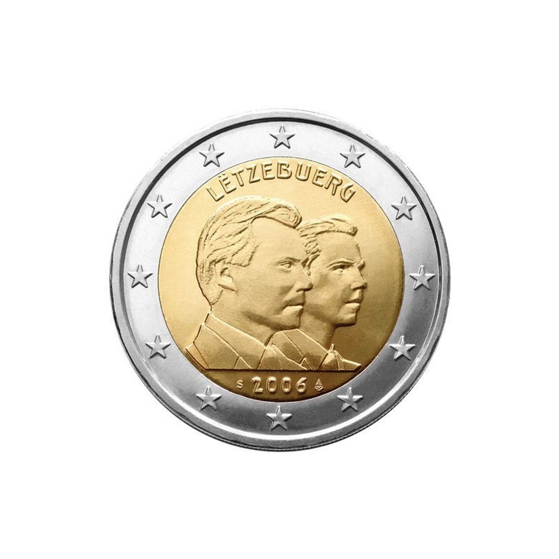@COINCARD OFICIAL@ LUXEMBURGO 2 EUROS 2006 GRAN DUQUE HENRI y PRINCIPE GUILLERMO MONEDA SC CONMEMORATIVA