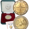 @PROOF - ESTUCHE@ BELGICA 2 EUROS 2014 CRUZ ROJA 150 ANIVERSARIO MONEDA CONMEMORATIVA