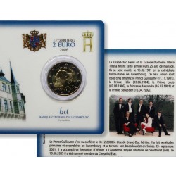 @COINCARD OFICIAL@ LUXEMBURGO 2 EUROS 2006 GRAN DUQUE HENRI y PRINCIPE GUILLERMO MONEDA SC CONMEMORATIVA