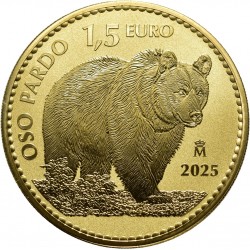 . 1 aaaaaaaaaacoin @CONSULTAR PRECIO DEL DÍA - 27/JUNIO Envío@ ESPAÑA 1,5 EURO 2025 OSO PARDO 1,50 Euros Oz ONZA ORO PURO 999,9