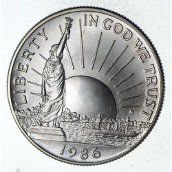 ESTADOS UNIDOS 1/2 DOLAR 1986 D ESTATUA DE LA LIBERTAD KM.212 MONEDA DE NICKEL SC USA Half Dollar commemorative