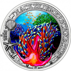 . 1 aaaaaaaacoin @ENVÍO HOY@ AUSTRIA 3 EUROS 2025 NUDIBRANQUIO Vida Marina @COLORES@ 11ª MONEDA DE NICKEL