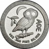 NIUE 2 DOLARES 2019 BUHO DE TETRADRACMA DE ATENAS MONEDA DE PLATA PURA OZ 1 ONZA Athens Owl