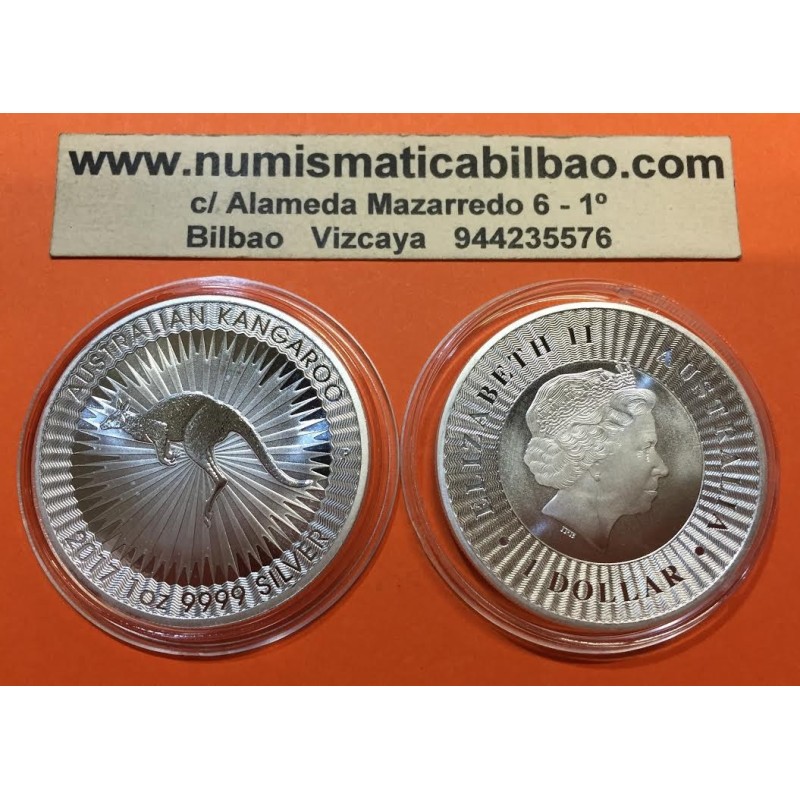 AUSTRALIA 1 DOLAR 2020 WILDLIFE CANGURO MONEDA DE PLATA SC Australian Kangaroo OZ OUNCE ONZA cápsula