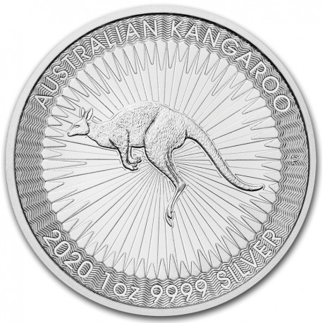 AUSTRALIA 1 DOLAR 2020 WILDLIFE CANGURO MONEDA DE PLATA SC Australian Kangaroo OZ OUNCE ONZA cápsula