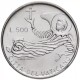 VATICANO 500 LIRAS 1969 ANGEL y PAPA PABLO VI CON LA MITRA (GORRO PAPAL) KM.115 MONEDA DE PLATA SC