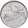 VATICANO 500 LIRAS 1969 ANGEL y PAPA PABLO VI CON LA MITRA (GORRO PAPAL) KM.115 MONEDA DE PLATA SC