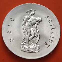 . IRLANDA 10 SCILLING 1966 HÉROE MITOLÓGICO IRLANDÉS y PADRAIG PEARSE KM.18 MONEDA DE PLATA SC- Ireland R/2